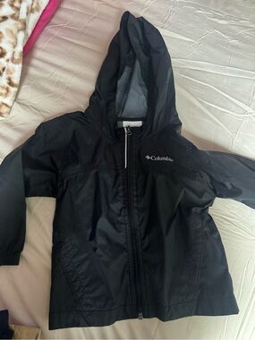 Columbia Kids Black Hooded Raincoat